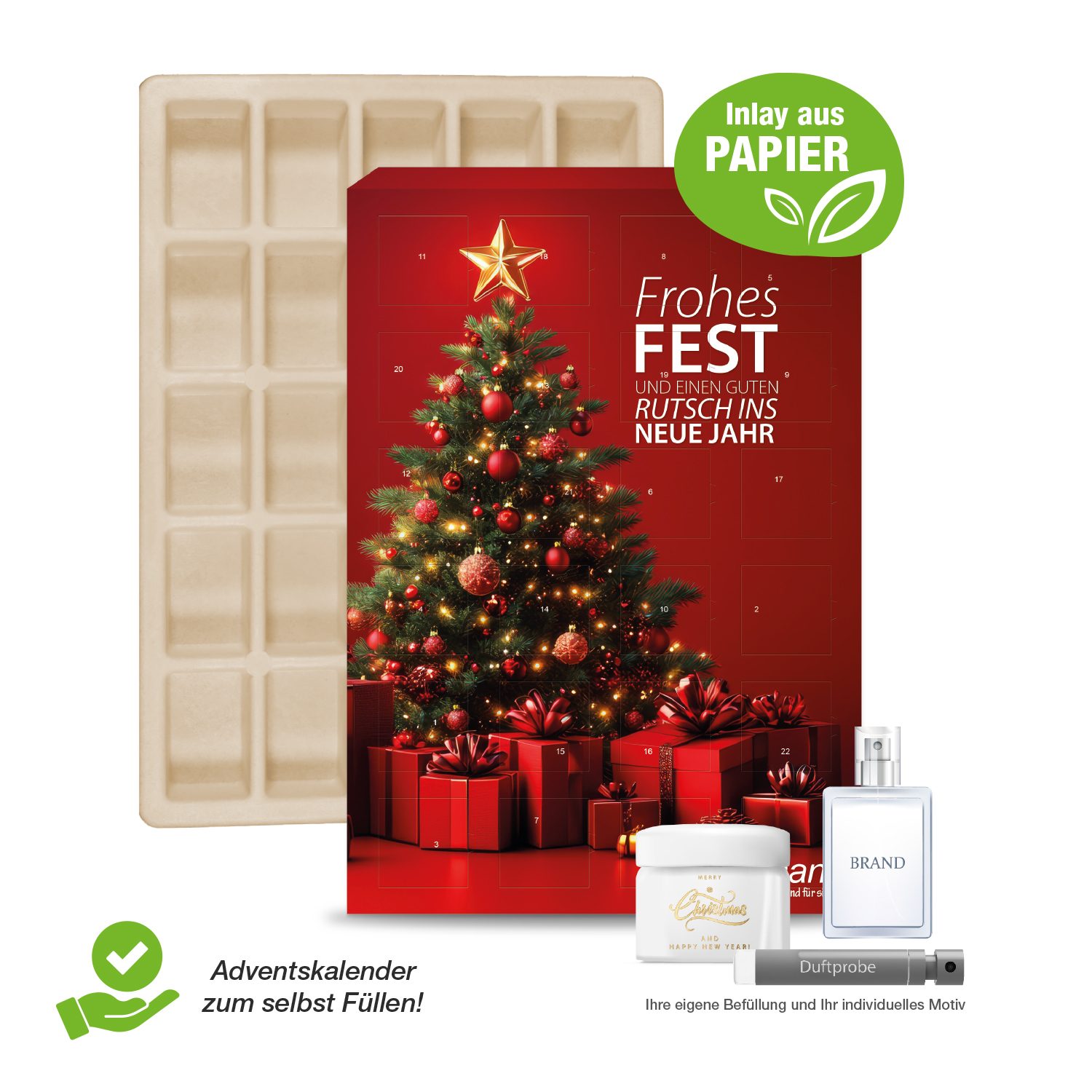 Adventskalender "Universal", Inlay aus Papier