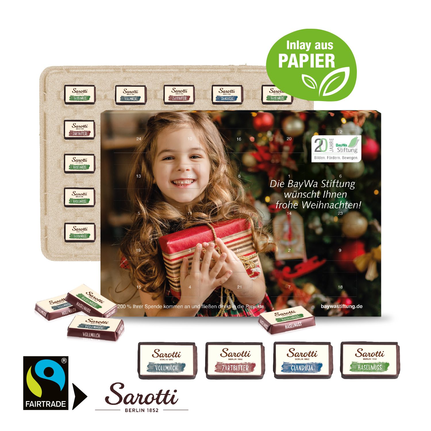 Wand-Adventskalender Sarotti "Business Exklusiv", Inlay aus Papier
