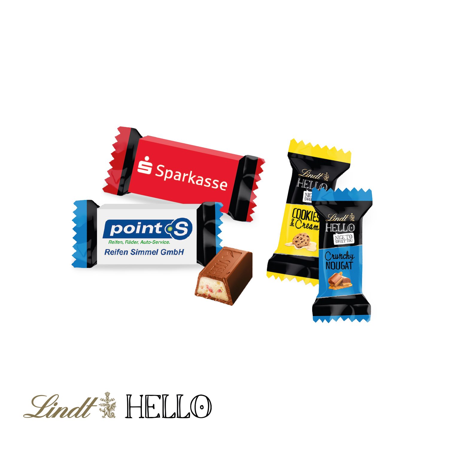 Lindt HELLO im Werbeschuber
