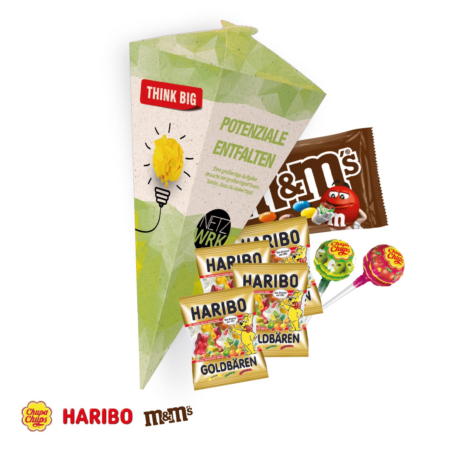 Welcome Goodie Bag mit m&m's, HARIBO und Chupa Chups