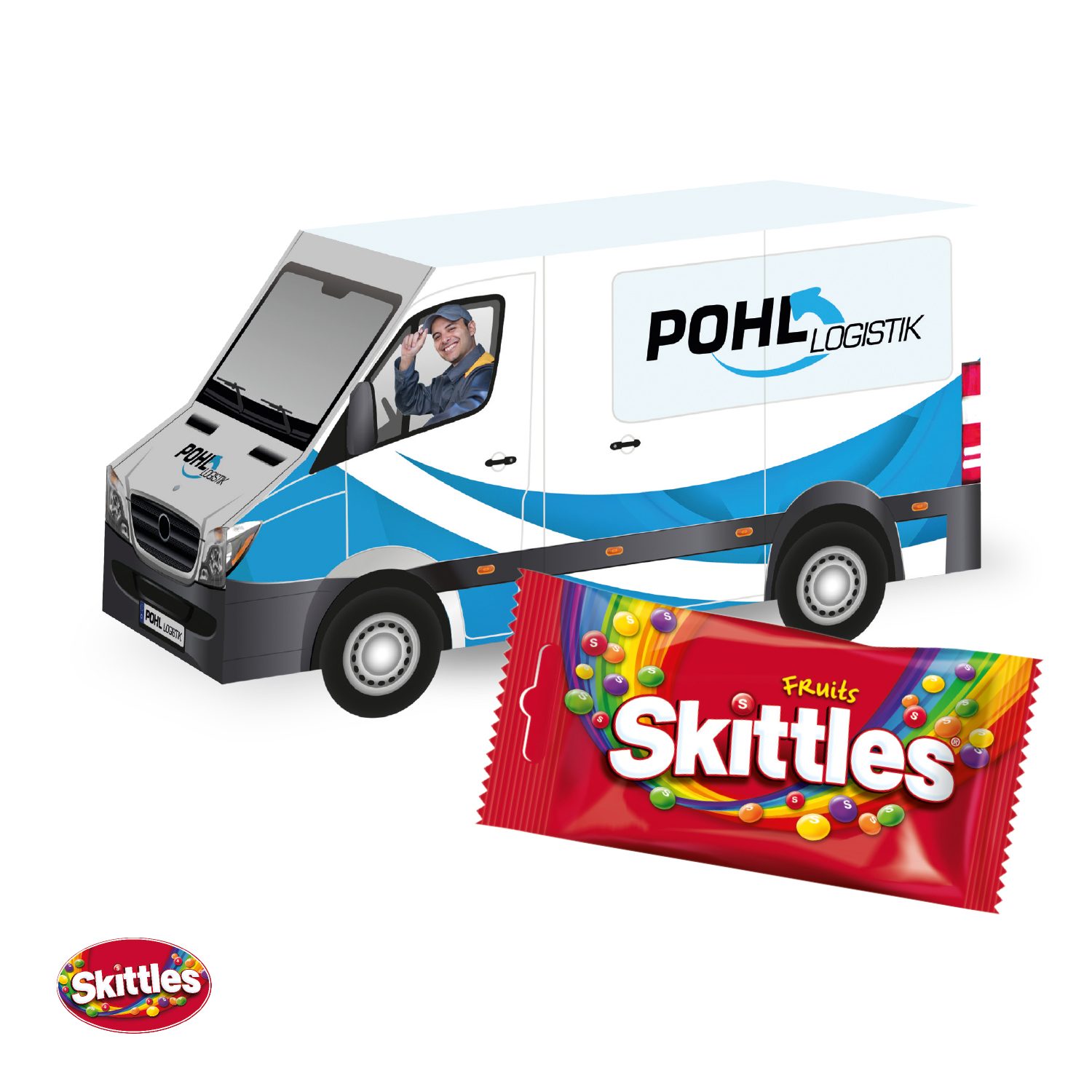 3D Präsent "Transporter" mit Skittles®