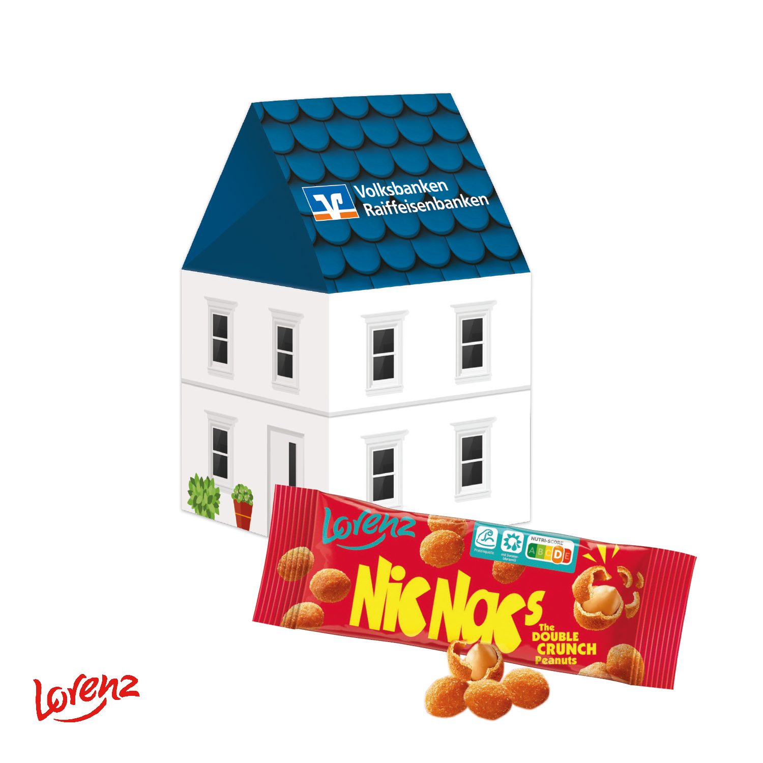 3D Präsent "Haus" mit Lorenz Nic Nac's