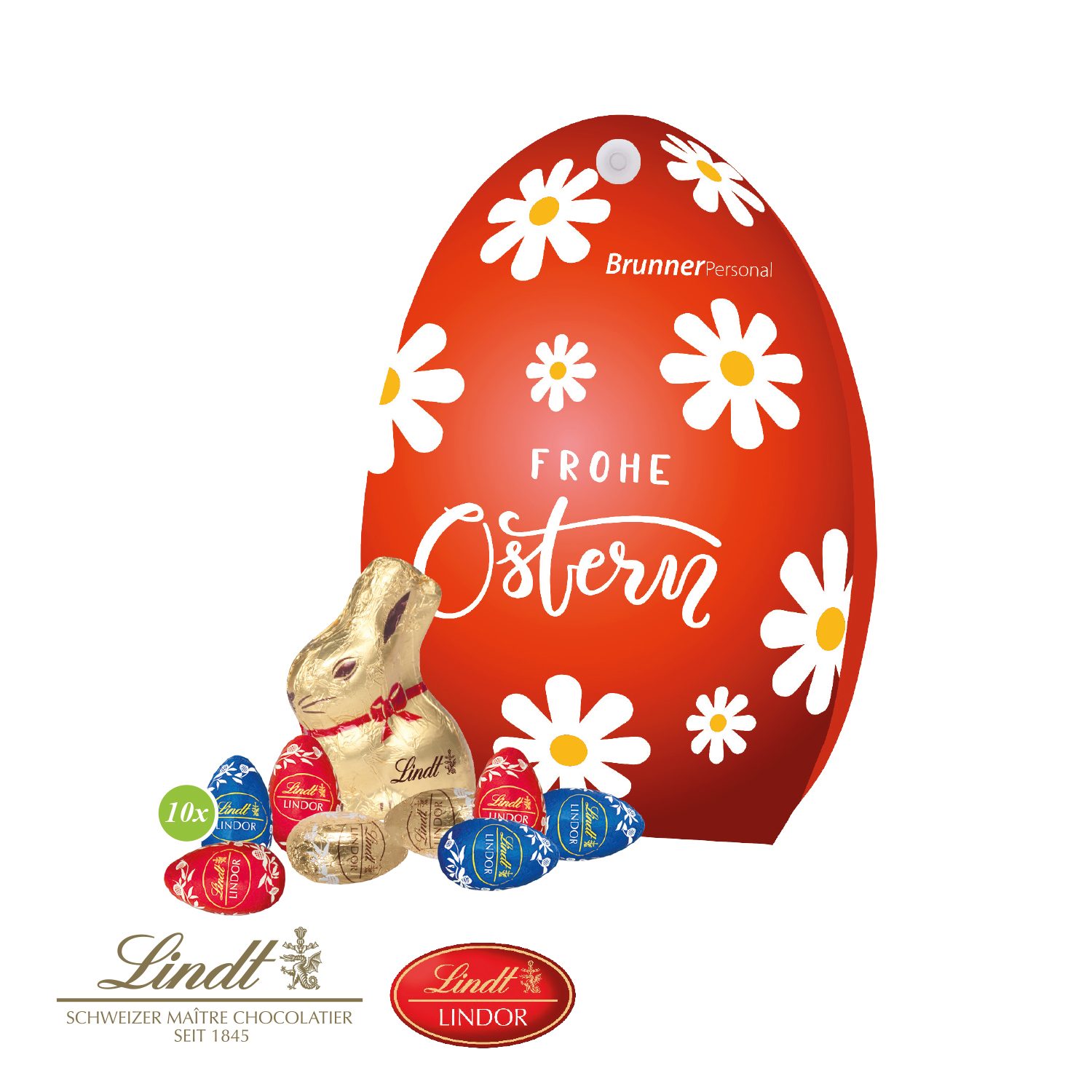Werbe-Osterei mit Schokoladenmischung von Lindt