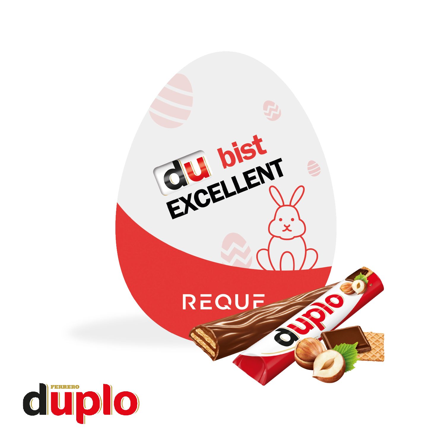 Werbekarte "Osterei" mit duplo