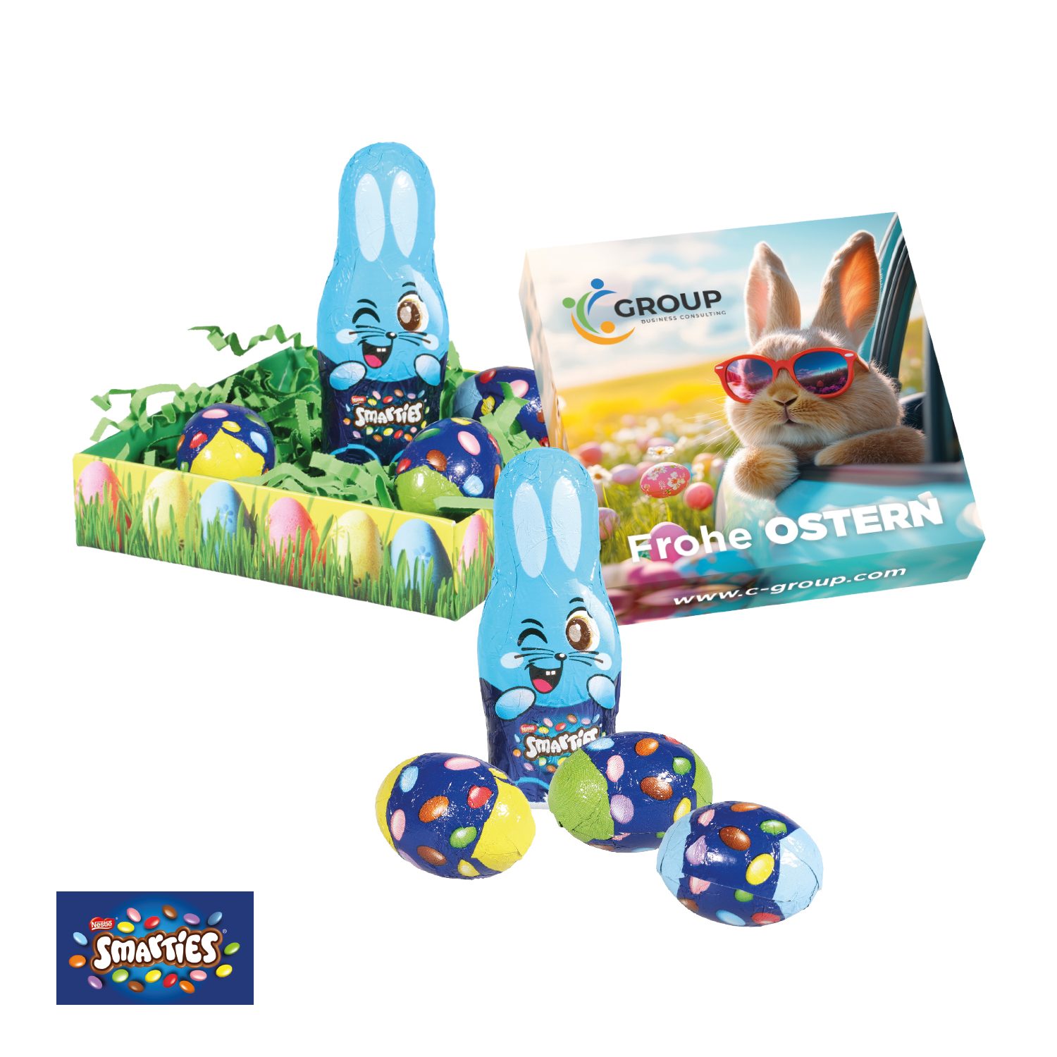 Osternest mit Schokolade von Smarties®
