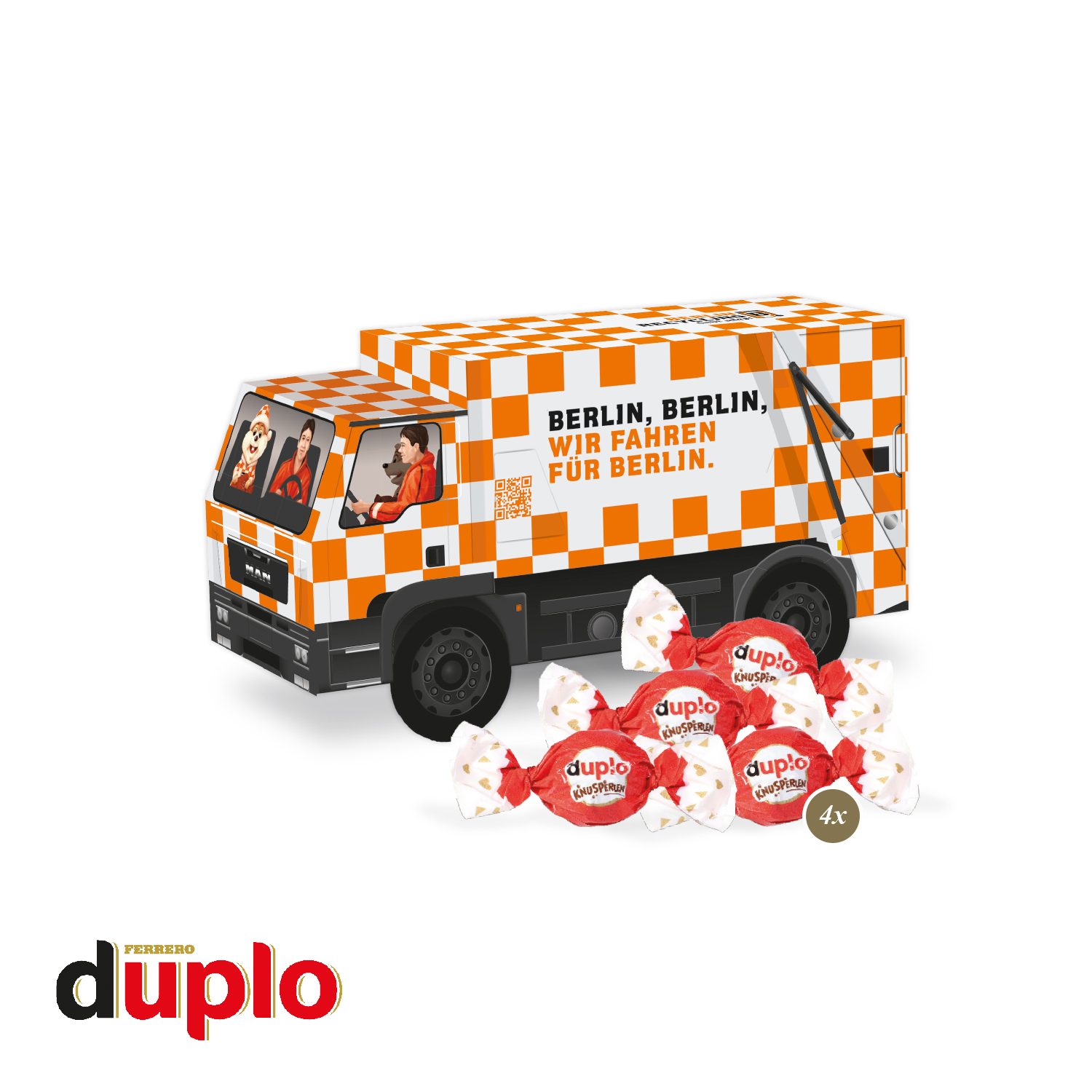 3D Präsent "LKW" mit duplo Knusperlen