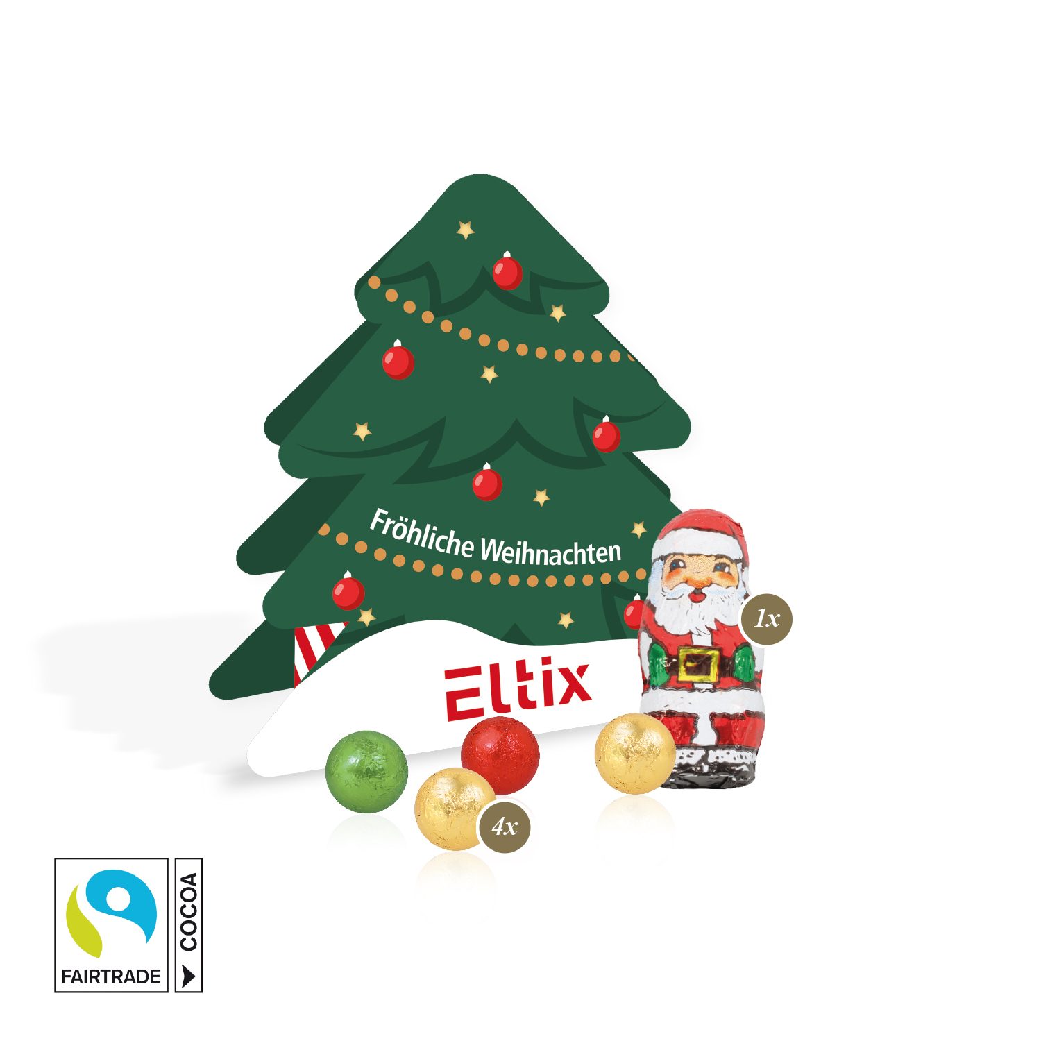 Präsent Tannenbaum mit Fairtrade® Schokolade