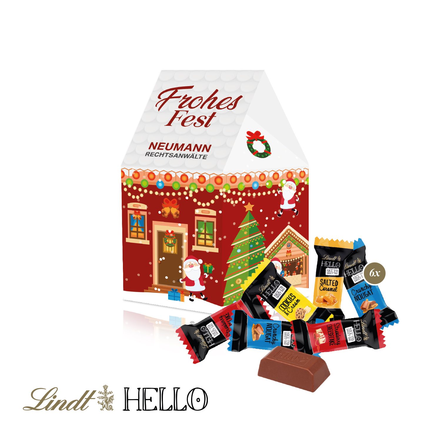 3D Präsent "Haus" mit Lindt HELLO