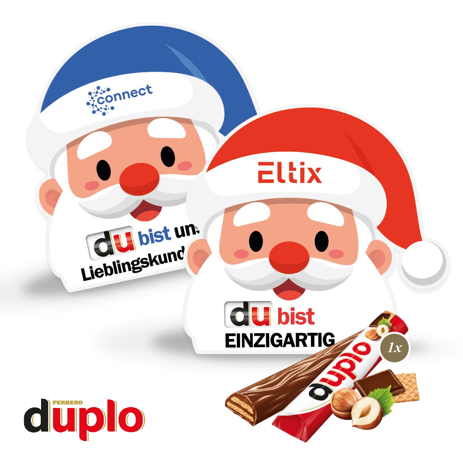 Werbekarte "Santa" mit duplo