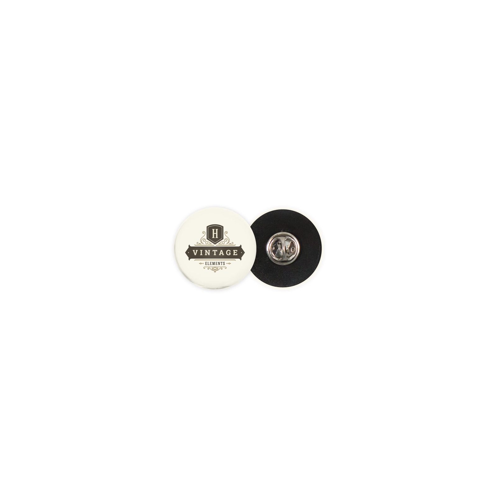 Metallbutton 31mm mit Pin und Clutch