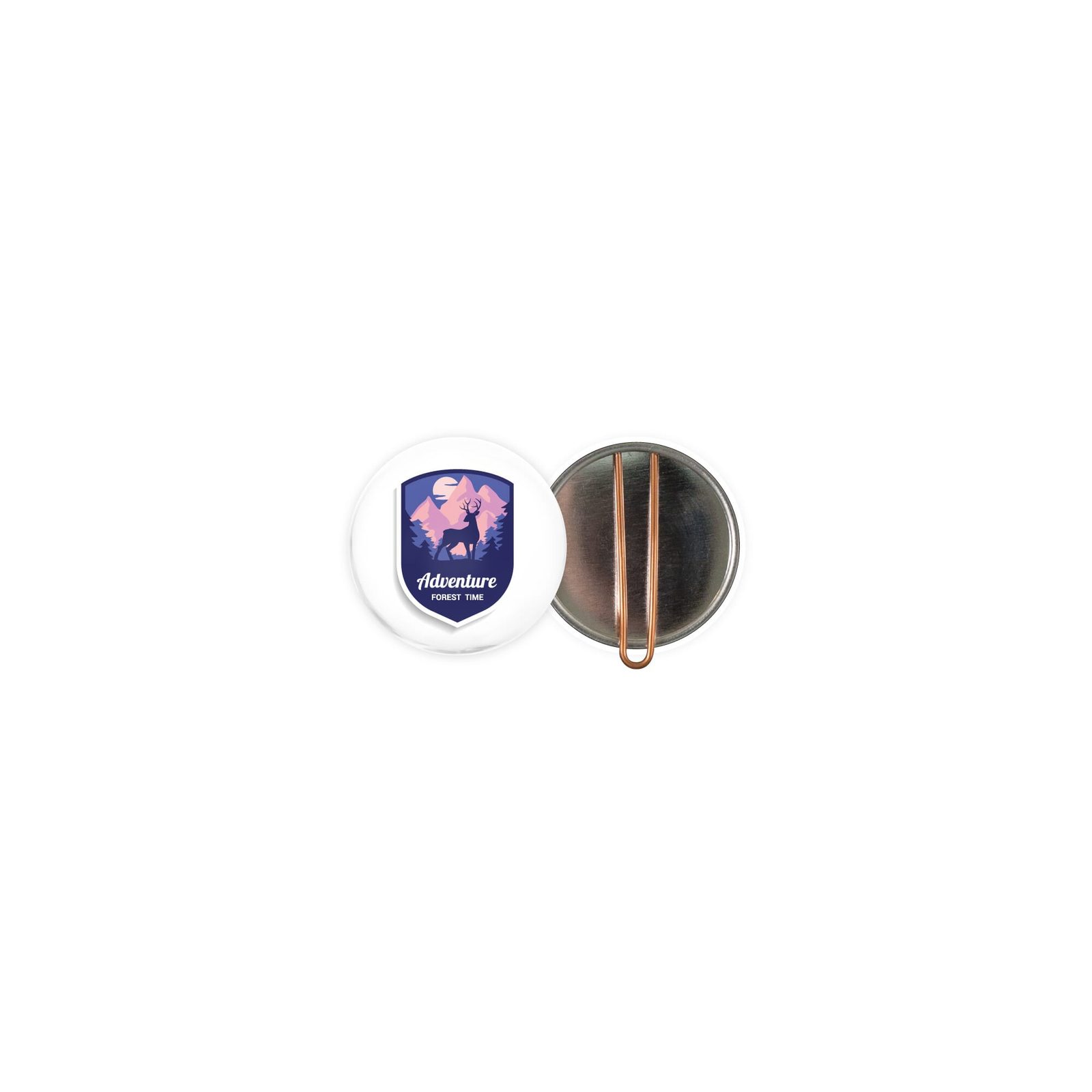 Metallbutton 37mm mit Clip