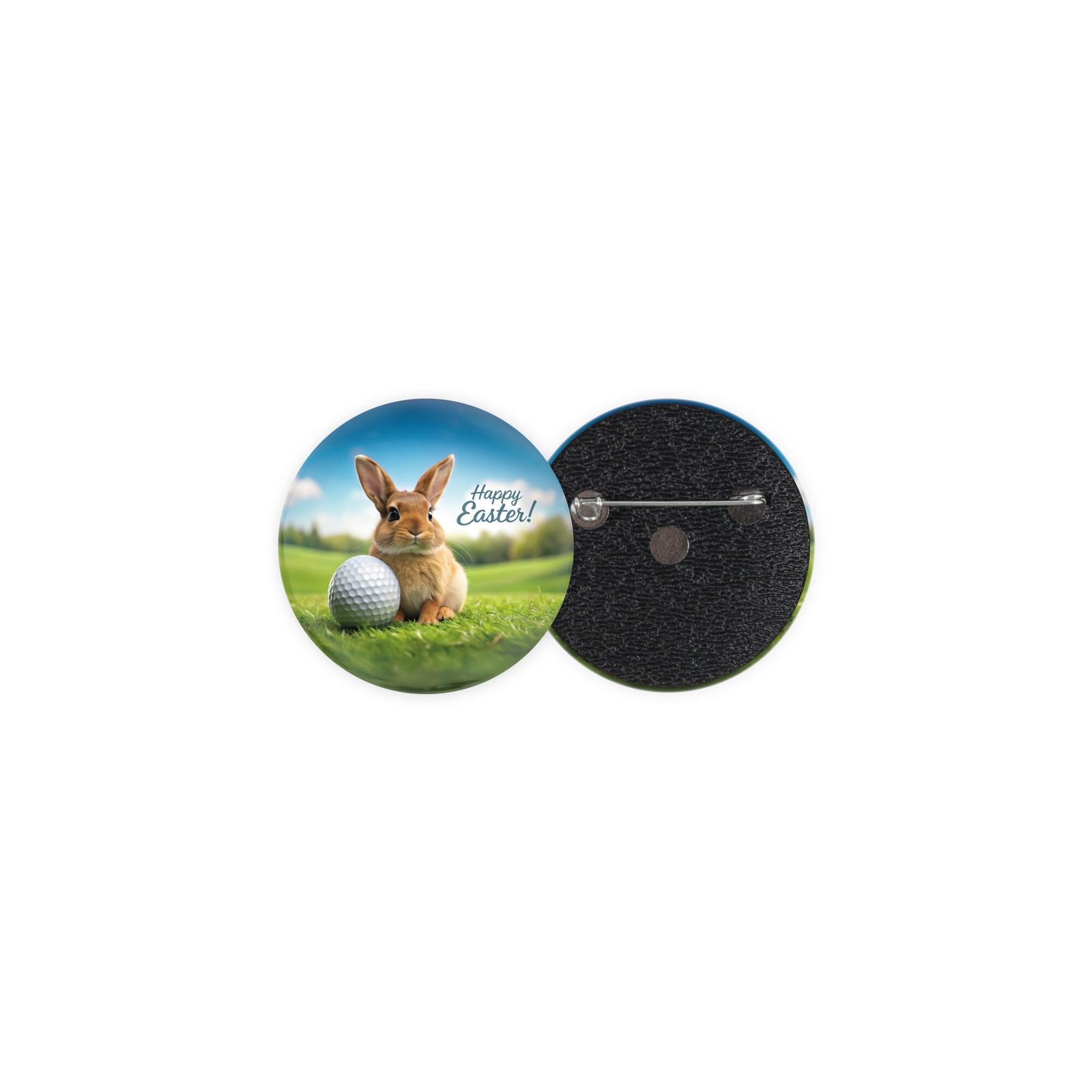 Metallbutton 50mm mit doppelt gesicherter Nadel