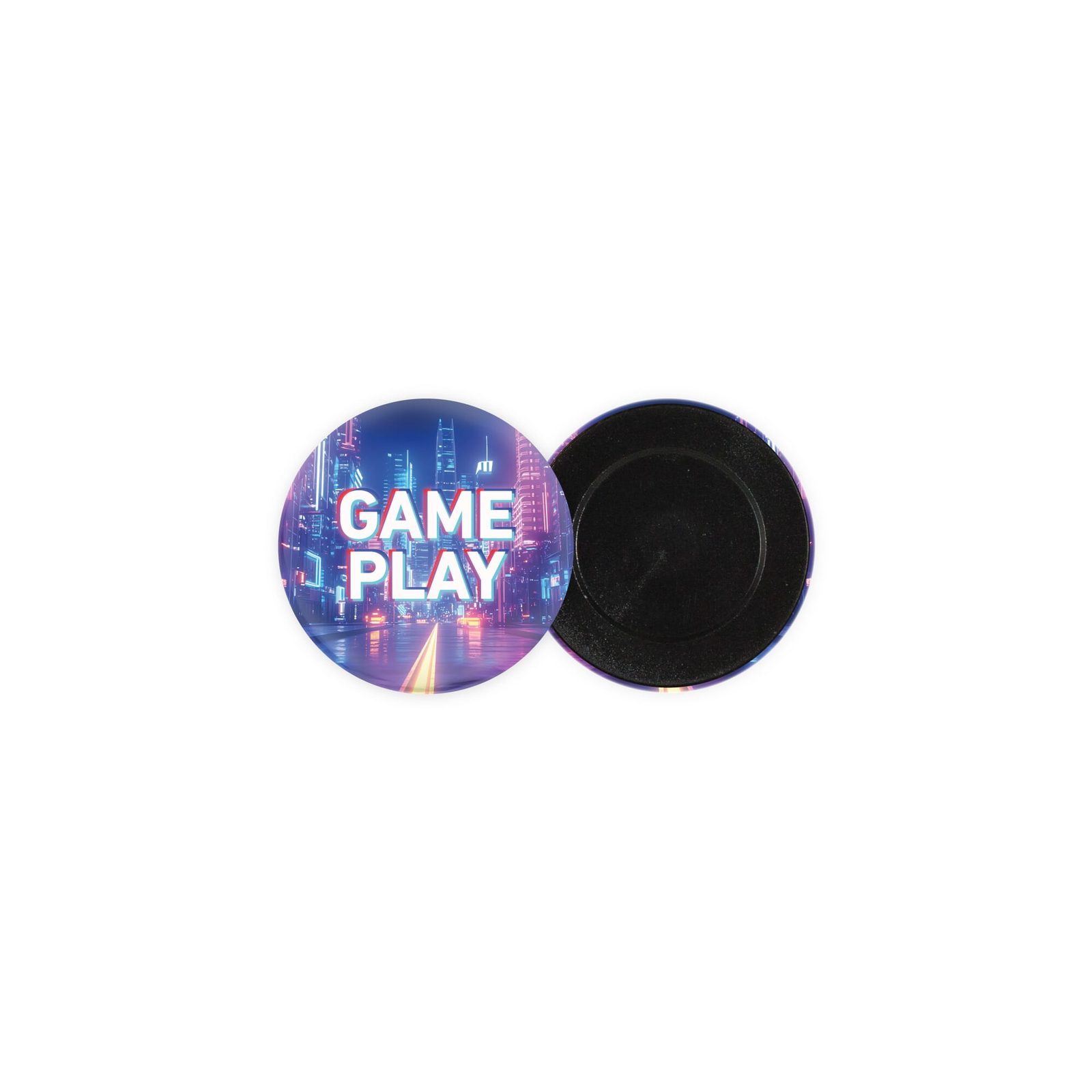 Metallbutton 50mm mit glatte Hinterseite
