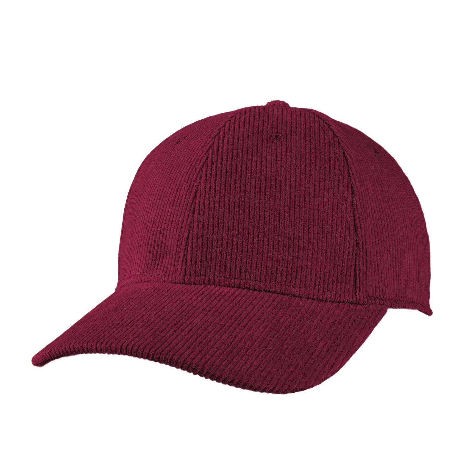 Luxury Fine Rib Cap Schwarz, Weinrot