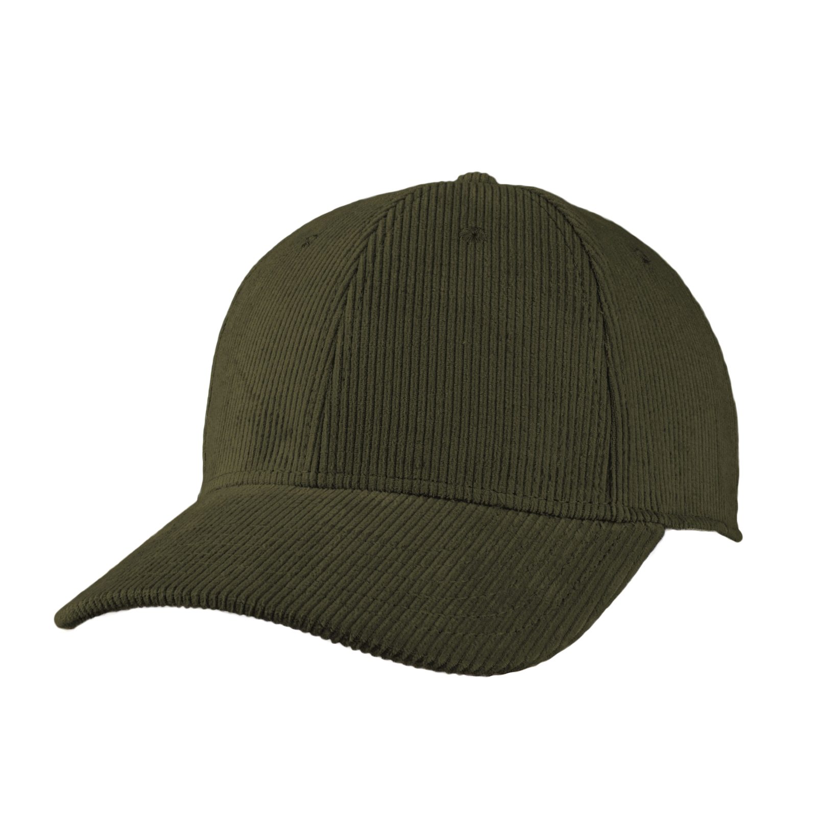 Luxury Fine Rib Cap Schwarz, Armeegrün