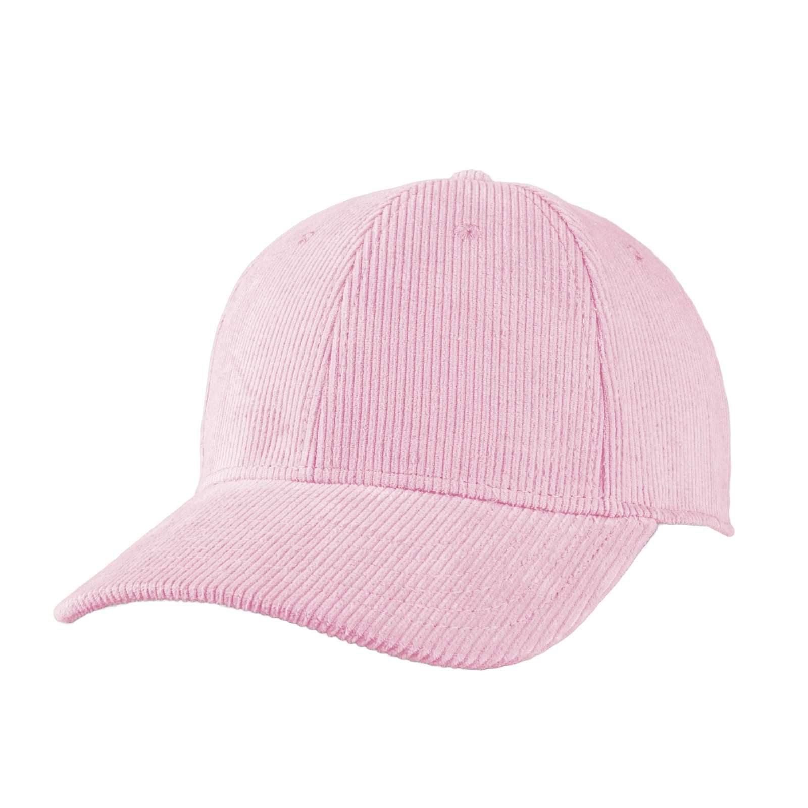 Luxury Fine Rib Cap Schwarz, Hellrosa