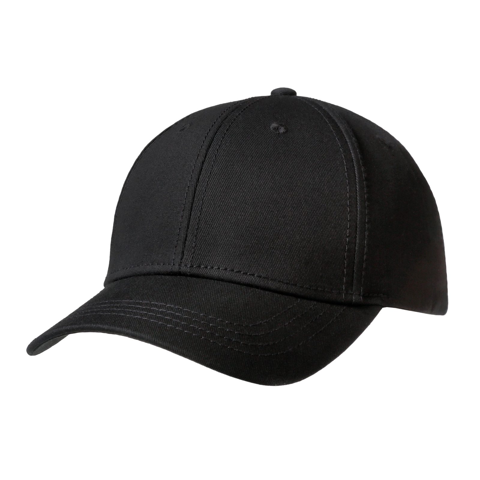 Luxury Fine Cotton Cap, Schwarz