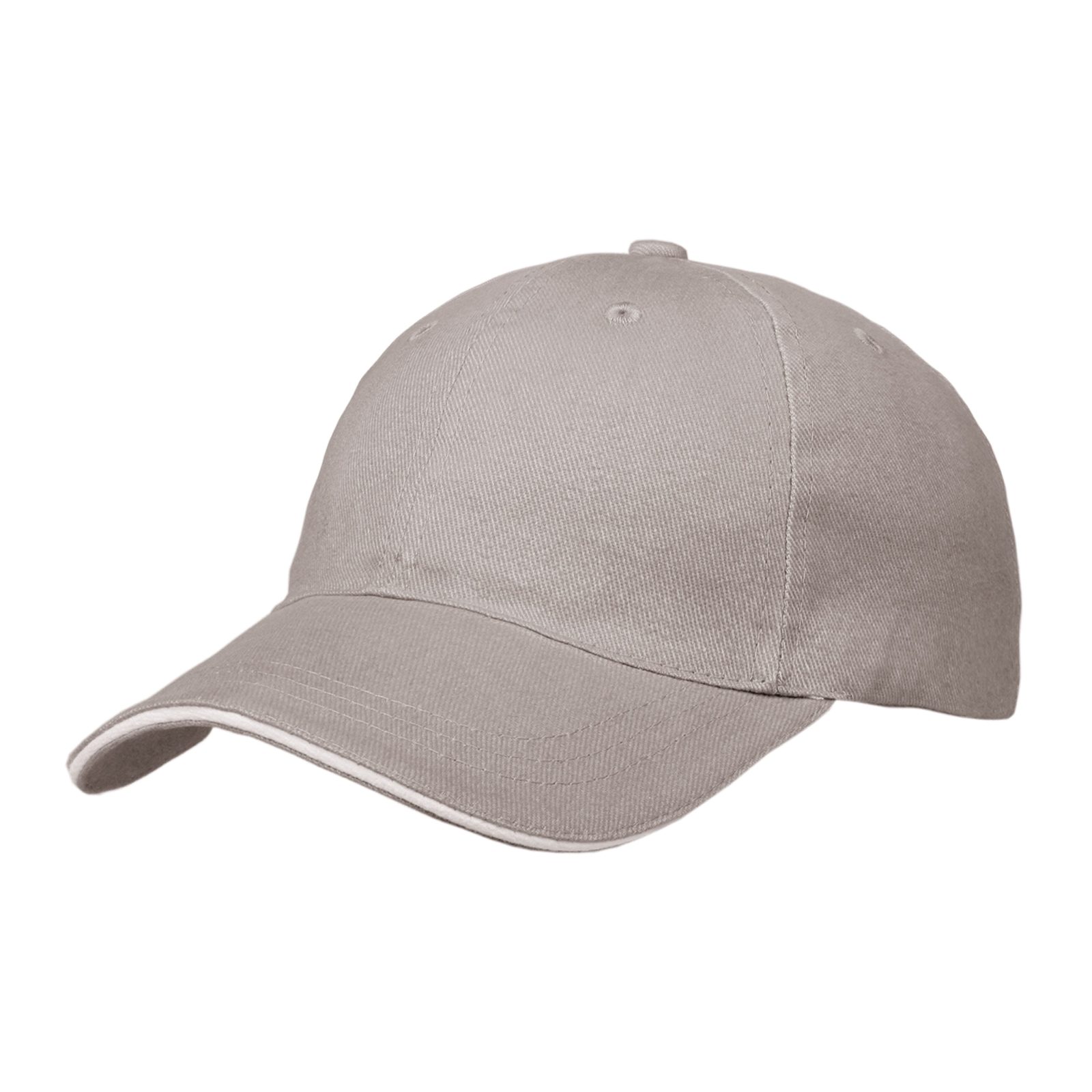 Heavy Brushed Ultimate Sandwich Cap, Grau/Weiß