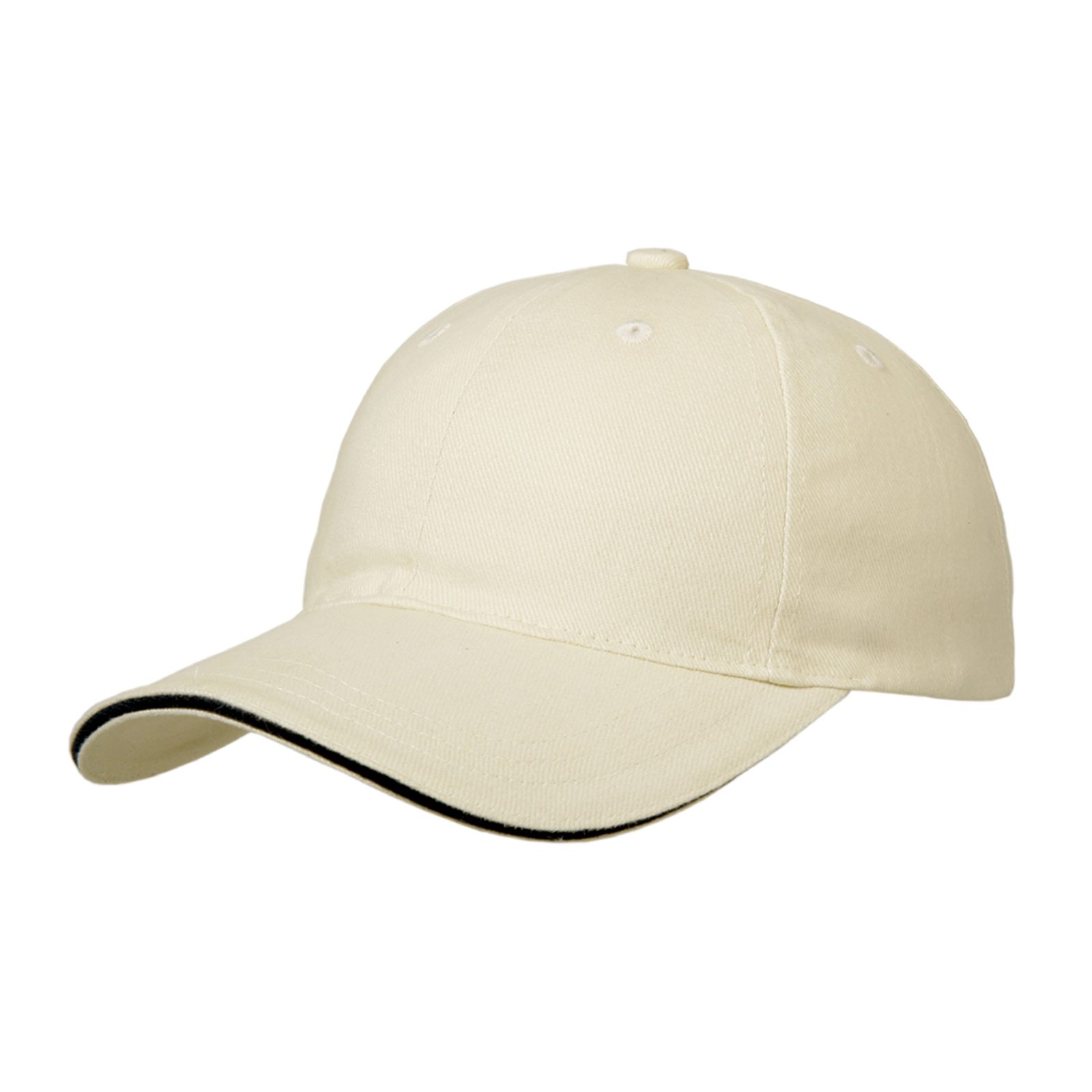 Heavy Brushed Ultimate Sandwich Cap, Crème/schwarz