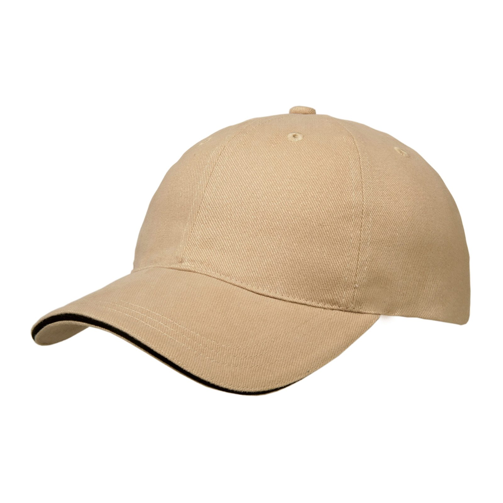 Heavy Brushed Ultimate Sandwich Cap, Sand/Schwarz