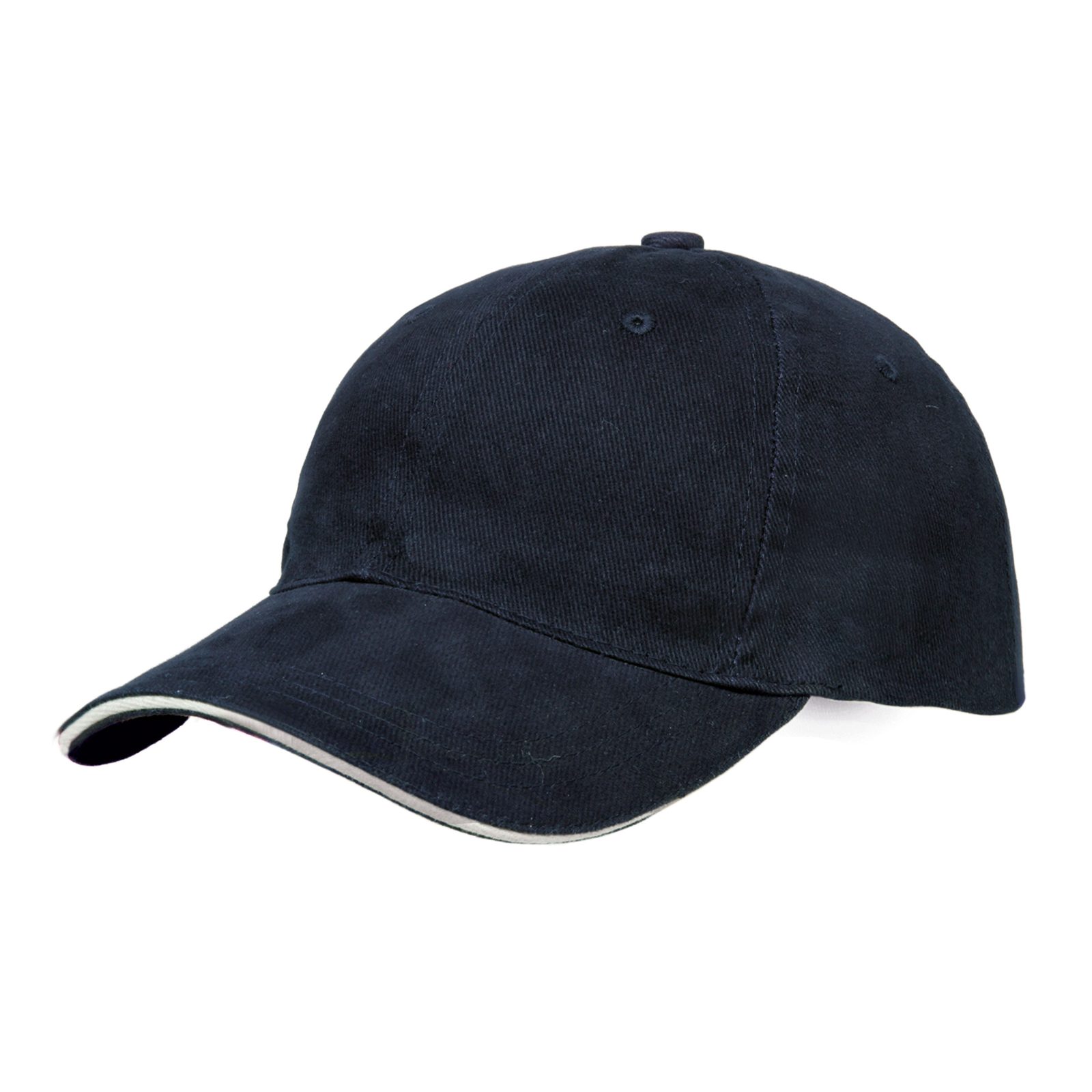 Heavy Brushed Ultimate Sandwich Cap, Marine/Ecru