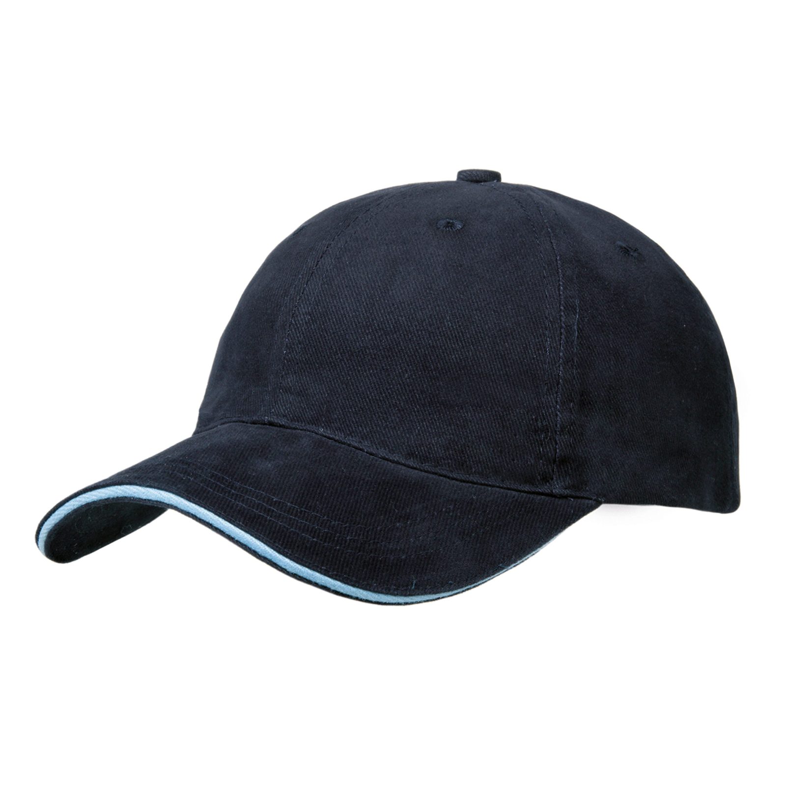 Heavy Brushed Ultimate Sandwich Cap, Marine/Hellblau