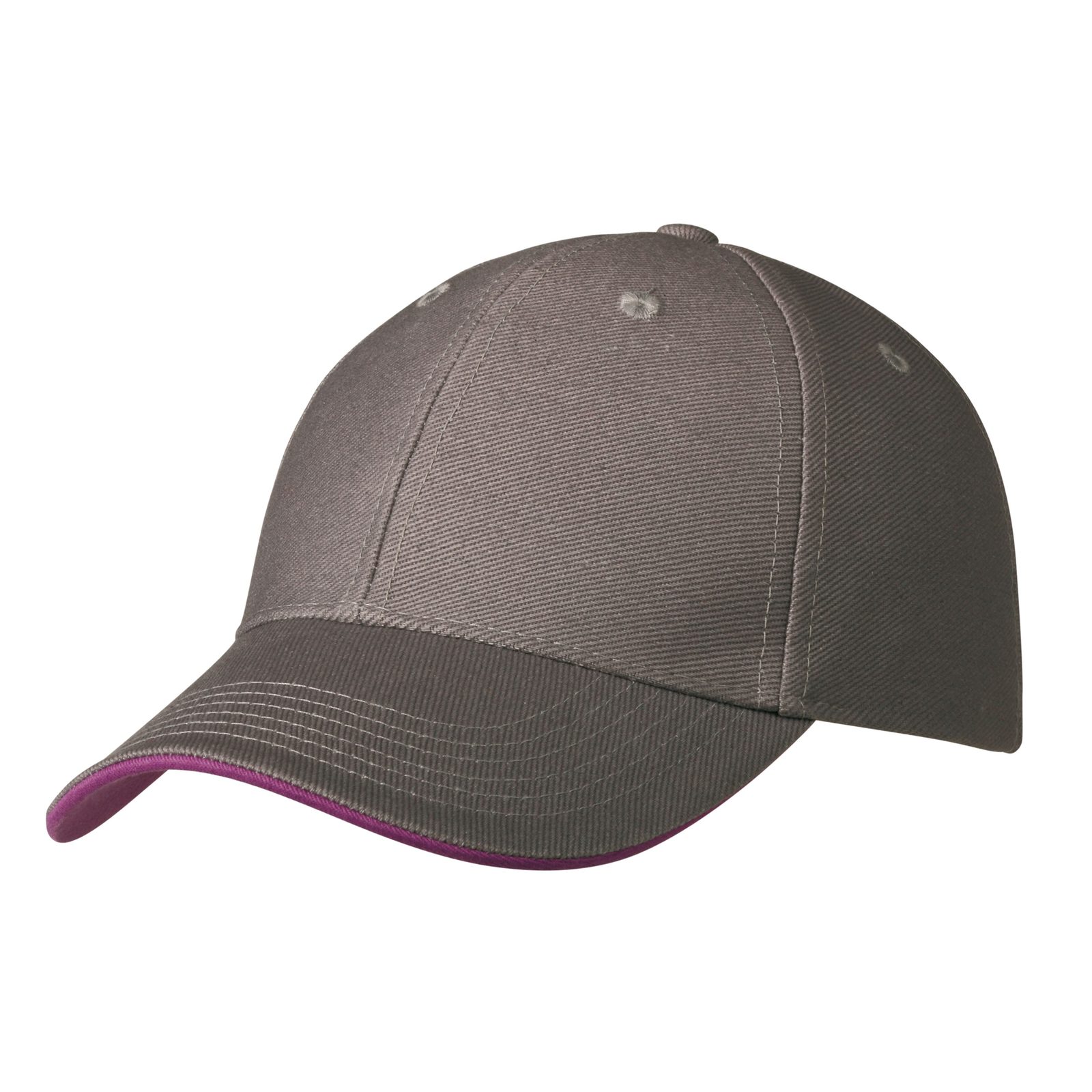Heavy Twill Duo Tone Strap Cap, Dunkelgrau/Lila