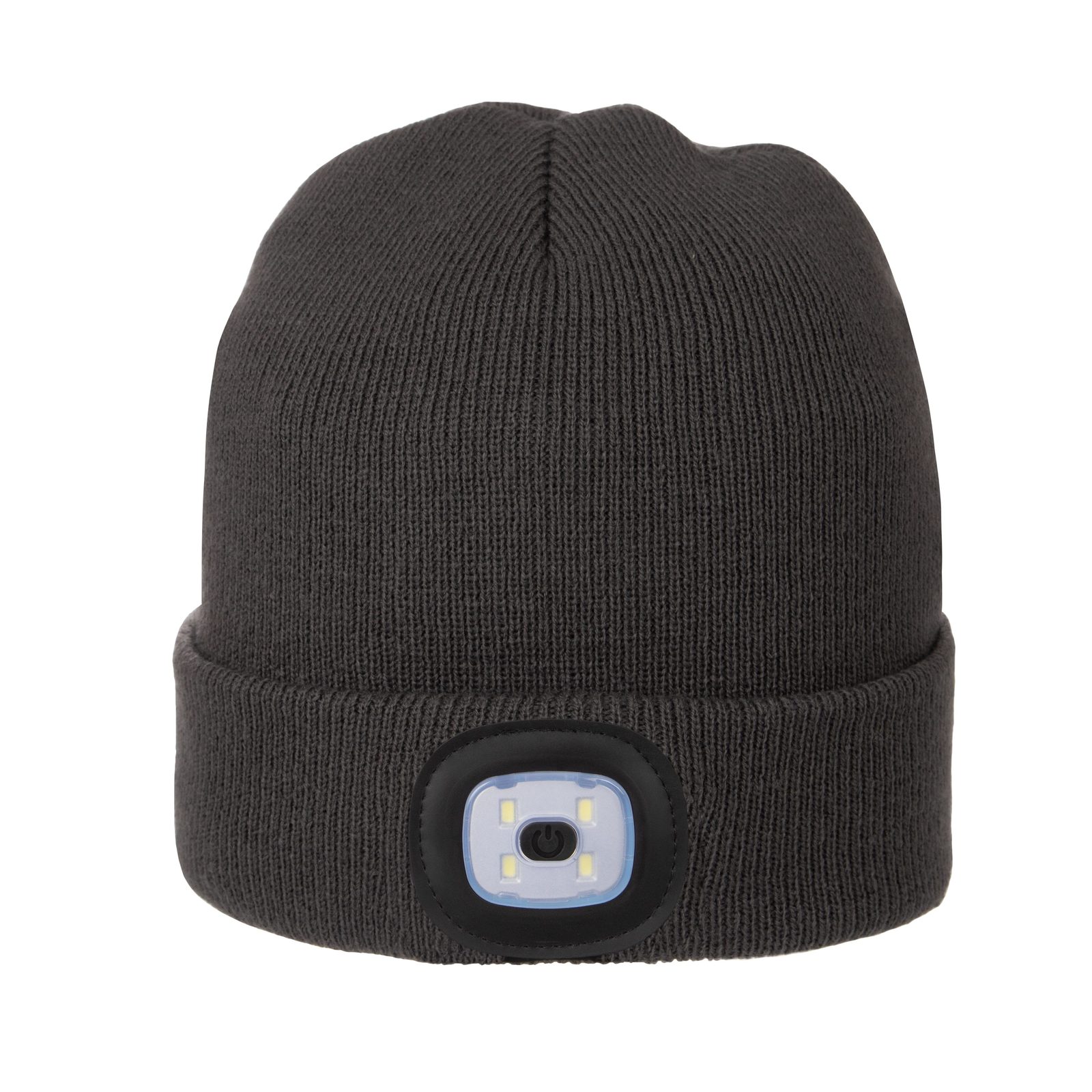 Luxury LED Beanie with Brim, Dunkel Grau