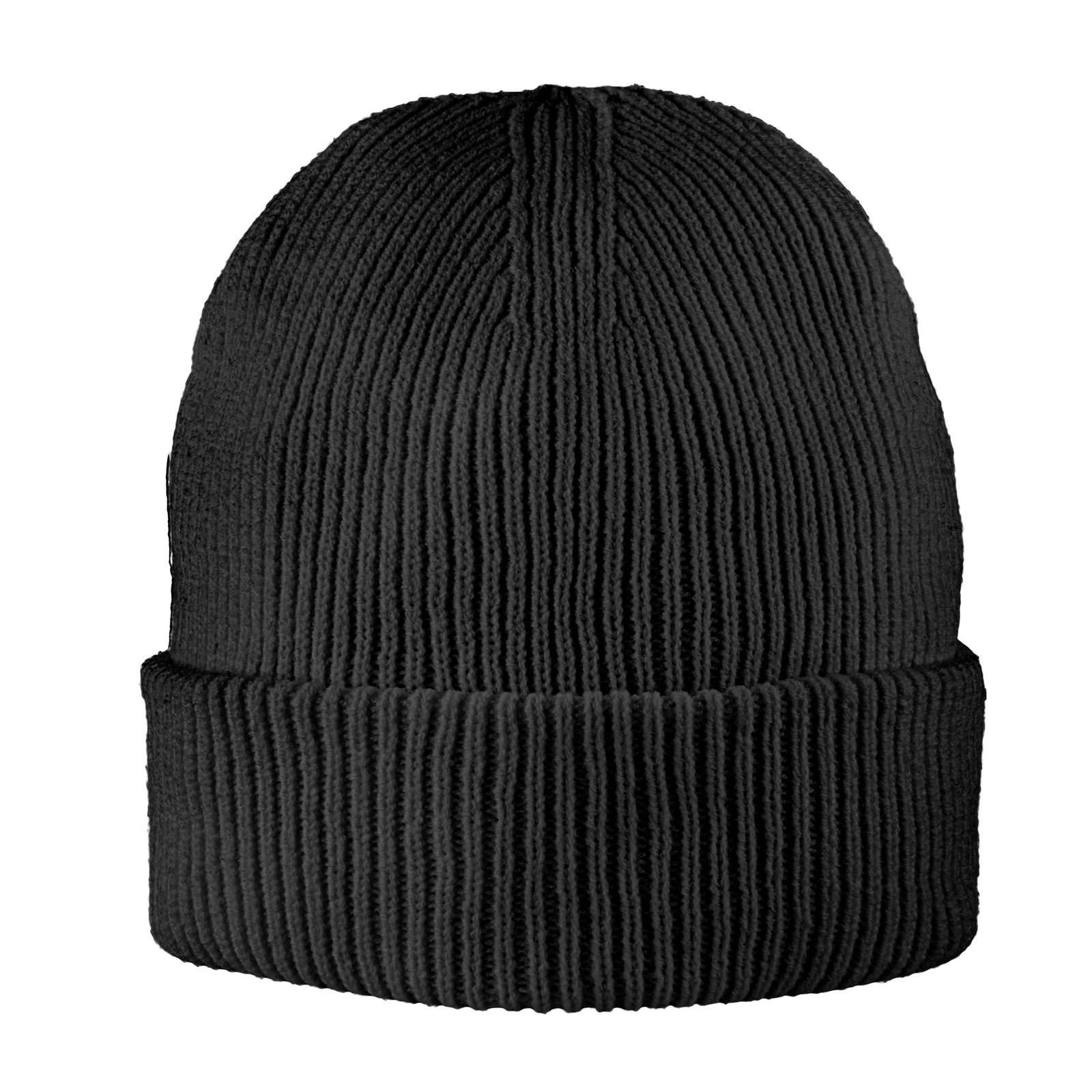Exclusive Recycled Fine Rib Beanie, Schwarz