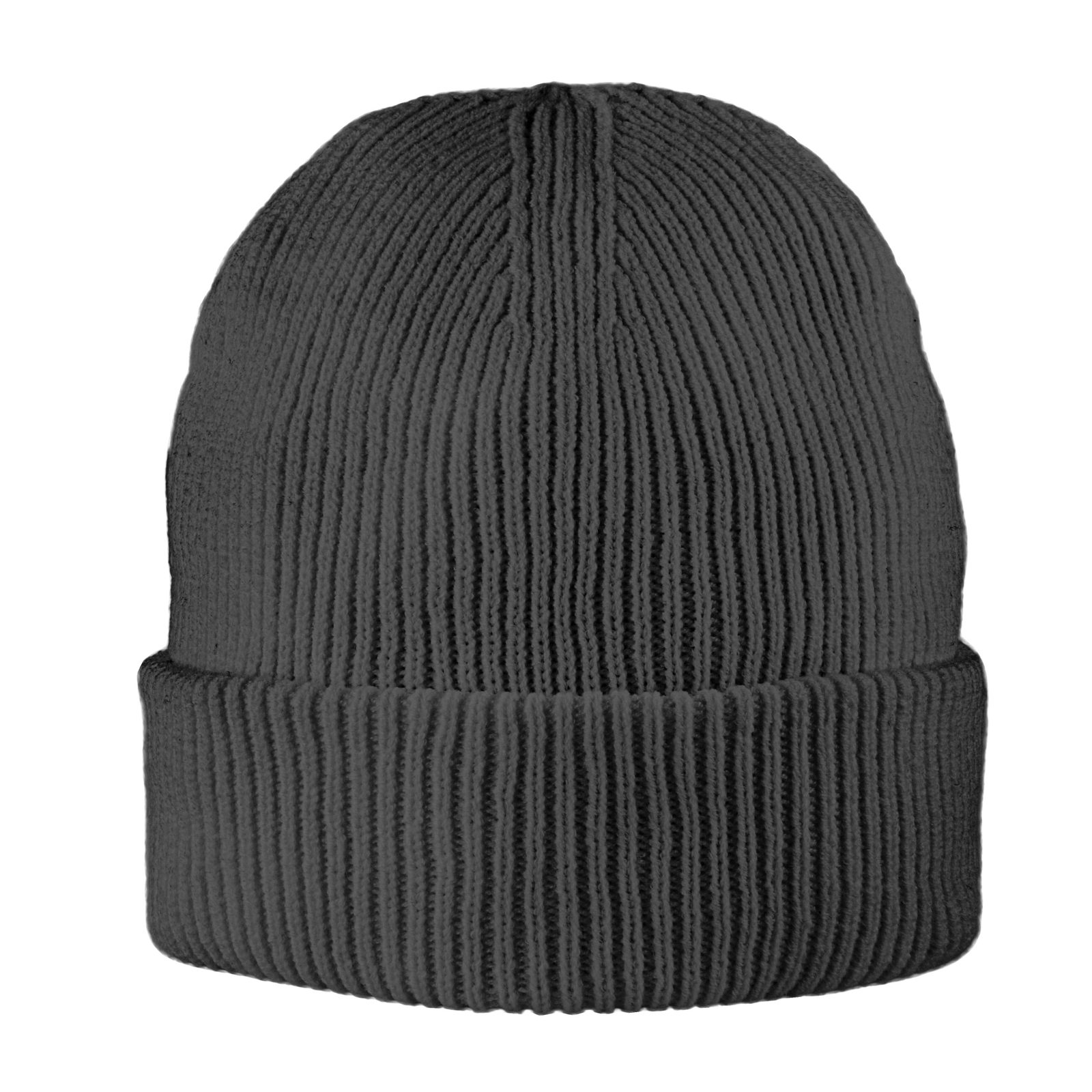 Exclusive Recycled Fine Rib Beanie, Dunkel Grau
