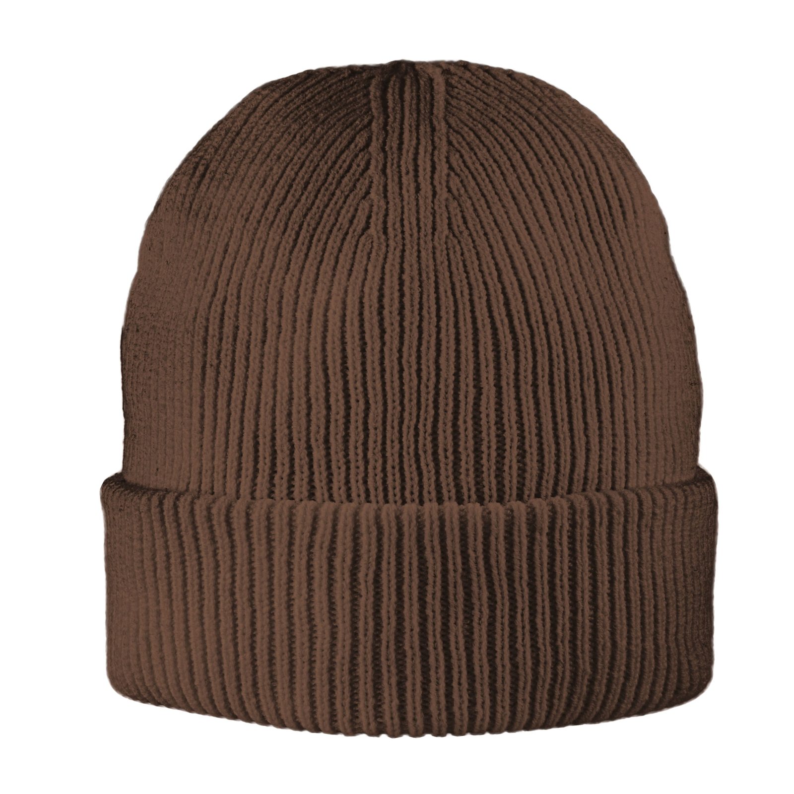 Exclusive Recycled Fine Rib Beanie, Dunkelbraun