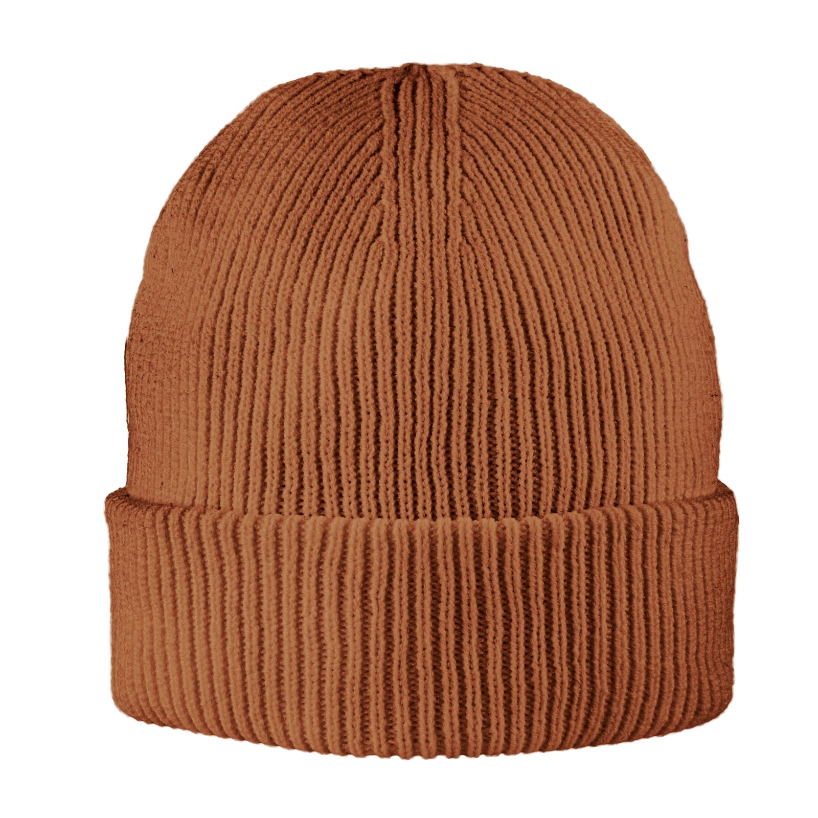 Exclusive Recycled Fine Rib Beanie, Kastanienbraun