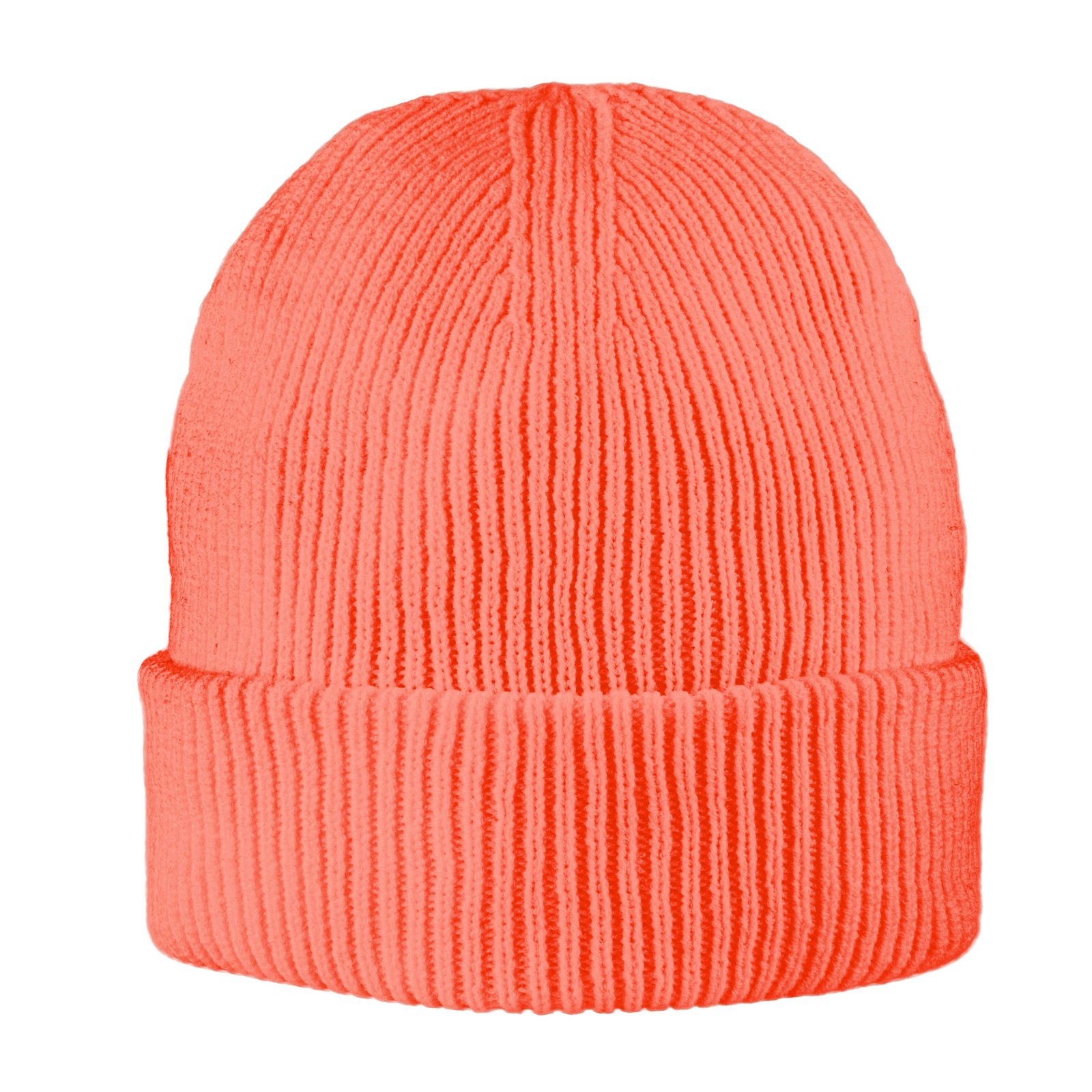 Exclusive Recycled Fine Rib Beanie, Koralle