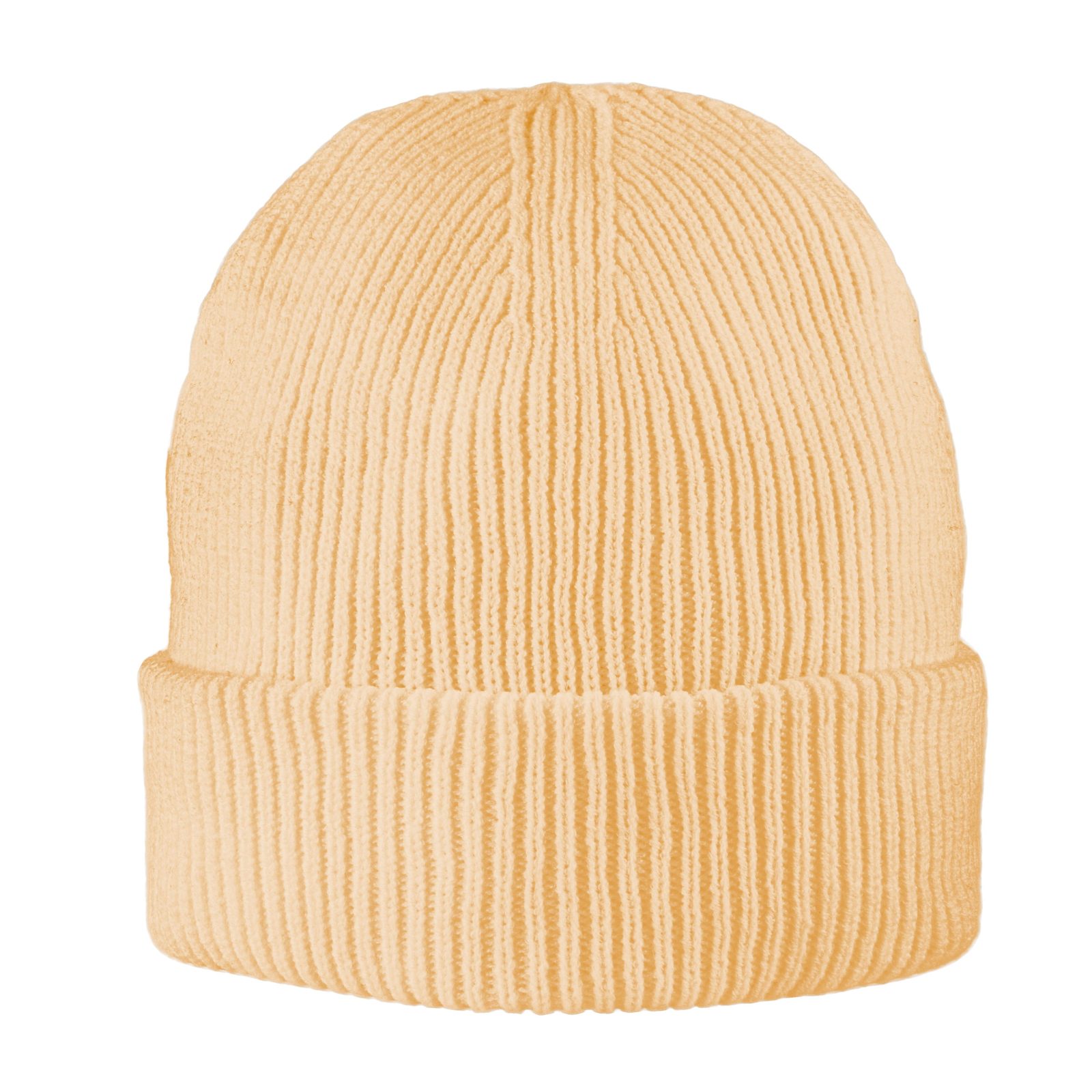 Exclusive Recycled Fine Rib Beanie, Pfirsich
