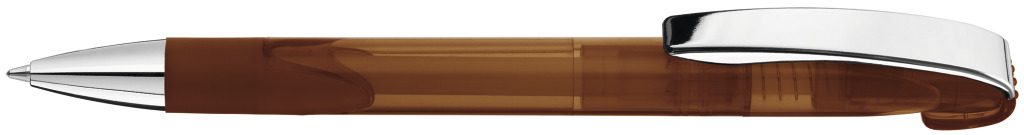 LOOK grip transparent M SI Druckkugelschreiber, braun