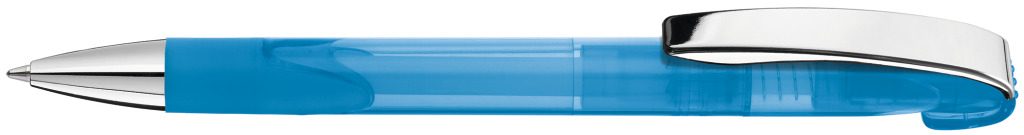 LOOK grip transparent M SI Druckkugelschreiber, hellblau