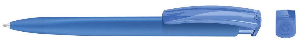 TRINITY K transparent RECY Druckkugelschreiber, mittelblau