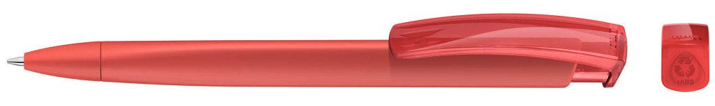 TRINITY K transparent RECY Druckkugelschreiber, rot