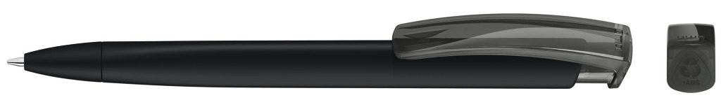 TRINITY K transparent RECY Druckkugelschreiber, schwarz