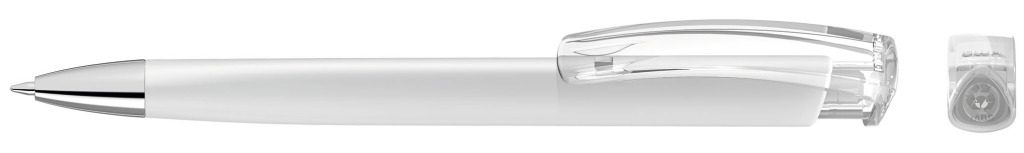 TRINITY K transparent SI RECY Druckkugelschreiber, weiss