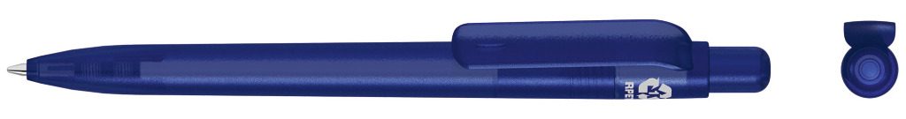 RECYCLED PET PEN FUTURE frozen Druckkugelschreiber, dunkelblau