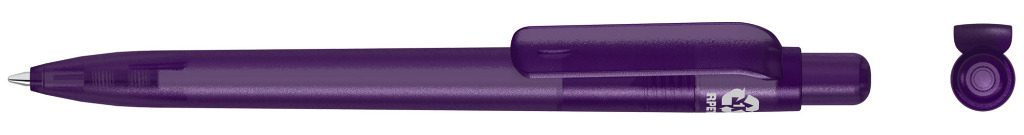 RECYCLED PET PEN FUTURE frozen Druckkugelschreiber, dunkelviolett