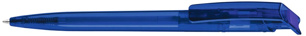 RECYCLED PET PEN transparent Druckkugelschreiber, blau