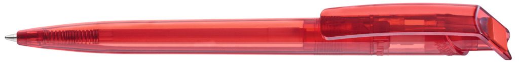 RECYCLED PET PEN transparent Druckkugelschreiber, rot