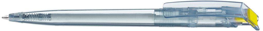 RECYCLED PET PEN transparent SG Druckkugelschreiber, gelb
