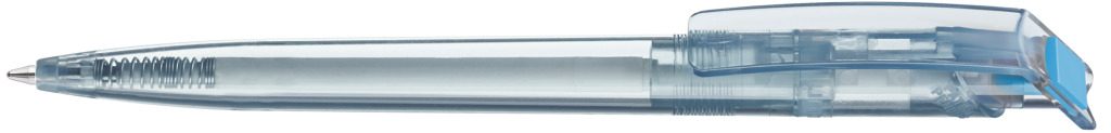 RECYCLED PET PEN transparent SG Druckkugelschreiber, hellblau