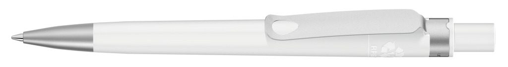 RECYCLED PET PEN CORE F SI Druckkugelschreiber, weiss