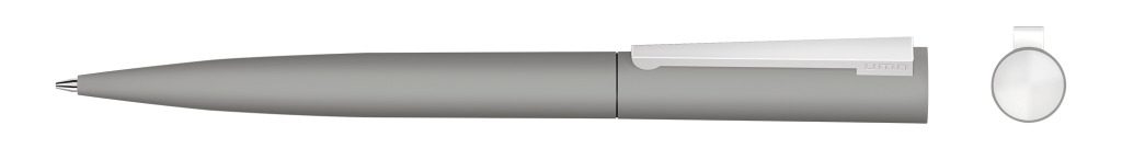 BRUSH GUM Drehkugelschreiber, grau
