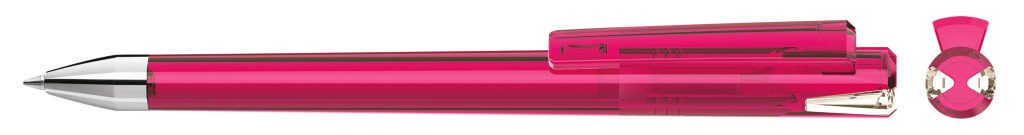 CRYS transparent SI Drehkugelschreiber, magenta