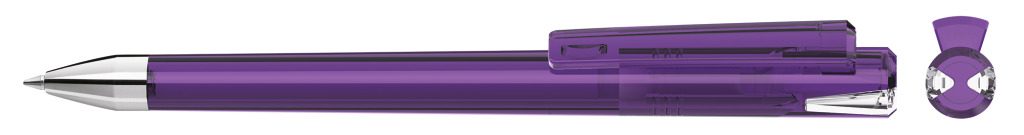CRYS transparent SI Drehkugelschreiber, violett